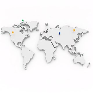 World Map Pushpins