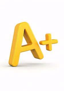 yellow a-plus symbol