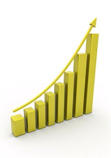 yellow rising graph
