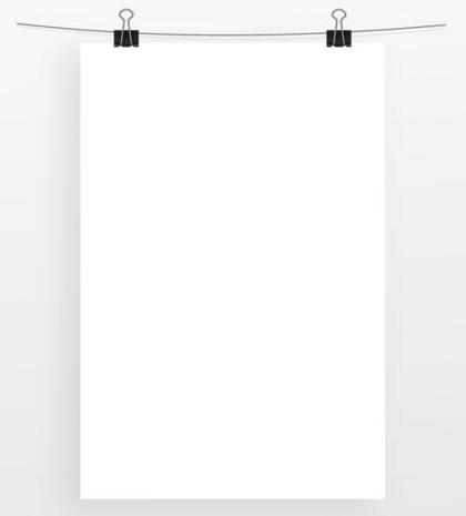 Paper with Paper Clip Vector