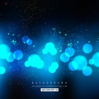 Abstract Dark Blue Bokeh Lights