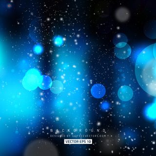 Blurred Lights Dark Blue Background