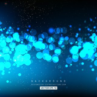Dark Blue Blurred Lights Background