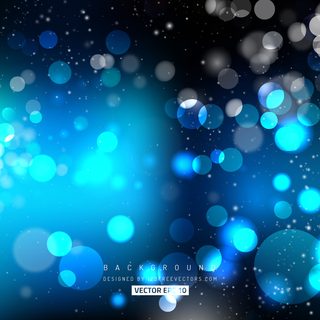 Dark Blue Bokeh Background