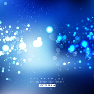 Cobalt Blue Bokeh Lights Background