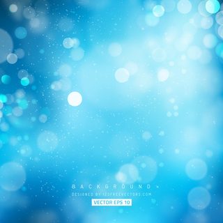 Abstract Blue Light Bokeh Background