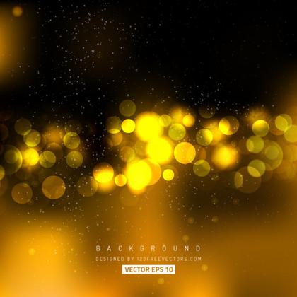 Black Gold Bokeh Background