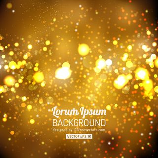 Dark Gold Bokeh Light Background Vector