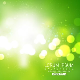 Abstract Green Blurred Lights Background