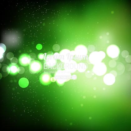 Black Green Bokeh Abstract Vector Background