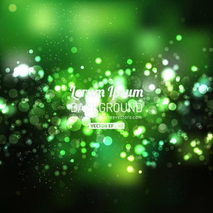 Dark Green Bokeh Lights Background