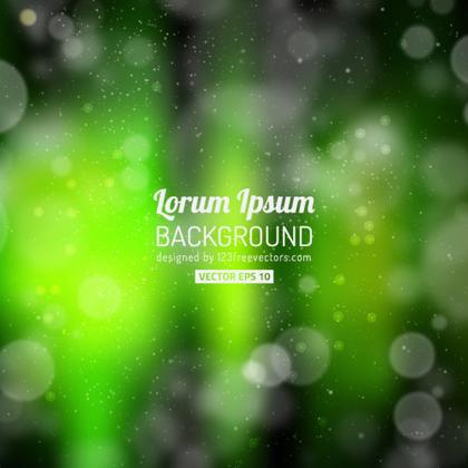 Dark Green Bokeh Abstract Vector Background