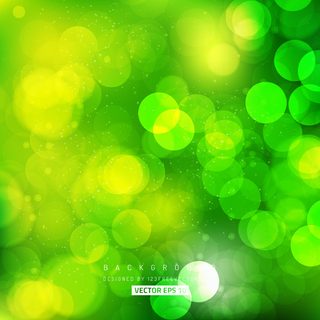 Yellow Green Bokeh Light Background Vector