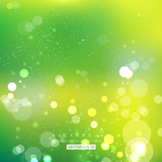 Yellow Green Bokeh Lights Background