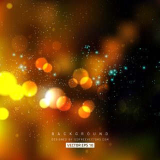 Orange Black Bokeh Light Background Vector