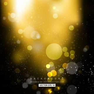 Black Yellow Bokeh Background