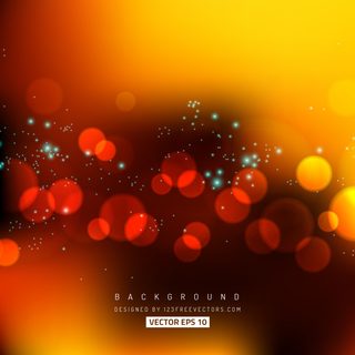 Dark Orange Bokeh Abstract Vector Background