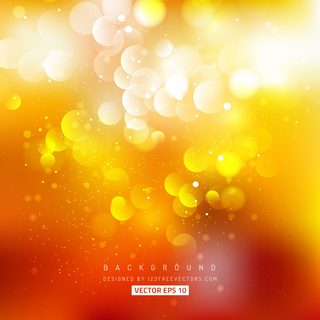 Orange Bokeh Abstract Vector Background