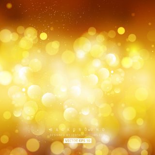 Yellow Orange Bokeh Lights Background