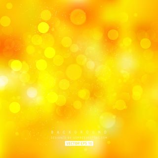 Yellow Orange Bokeh Abstract Vector Background