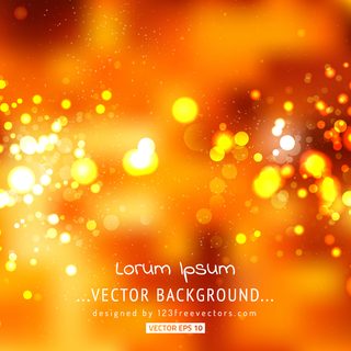 Cool Orange Bokeh Abstract Vector Background