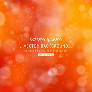 Vector Cool Orange Bokeh Background Image