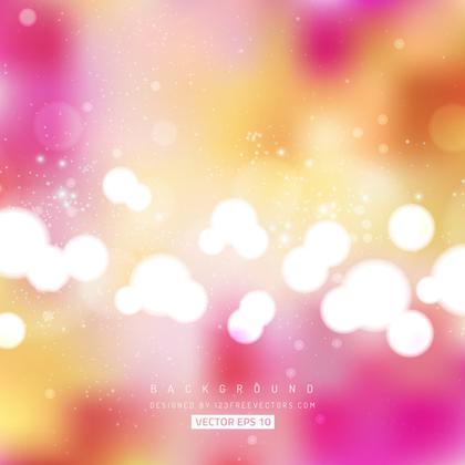 Yellow Pink Bokeh Light Background Vector