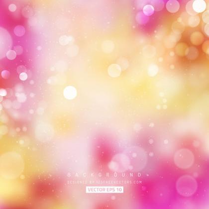 Yellow Pink Bokeh Lights Background