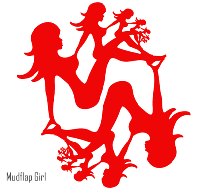 Mudflap Girl Free Vector Silhouette