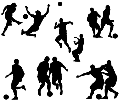 Free Football Player Silhouettes Vector Images
