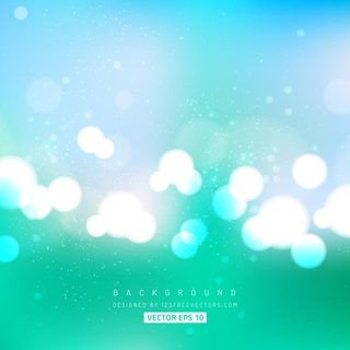 Blurred Lights Turquoise Background