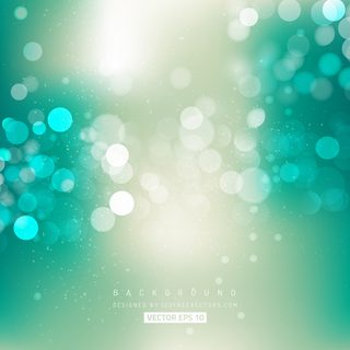 Turquoise Bokeh Lights Background