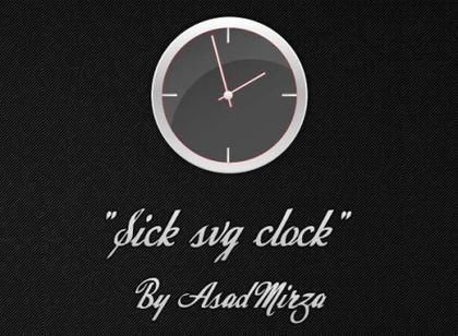 Sick Svg Analog Clock Vector Free