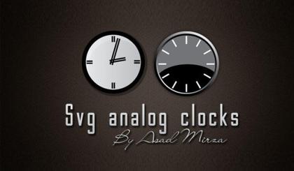 Svg Analog Clocks Free Vector
