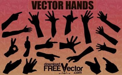 Free Vector Hands Silhouettes