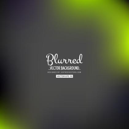 Abstract Black Green Blurred Background