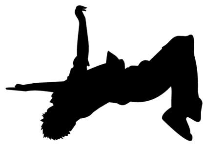 Man Doing a Backflip Vector Art Image
