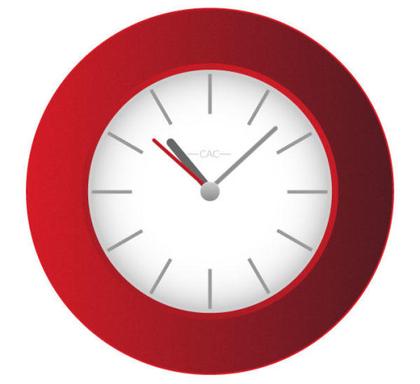 Free Red Wall Clock Vector Image
