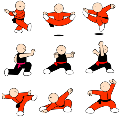 Kung Fu Character Free Vector Pack