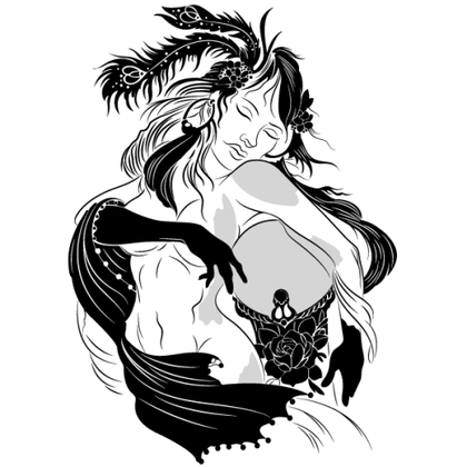 Abstract Woman Art Vector Design
