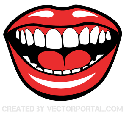 Smiling Mouth Free Vector Image