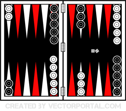 Backgammon Board Vector Art