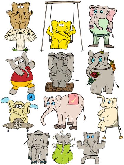 Playful Elephants Collection