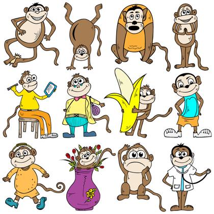Cartoon Monkeys Collection