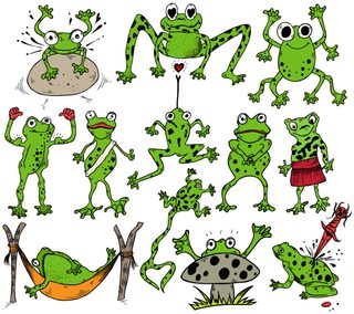 Playful Frogs