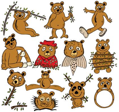 Playful Bear Illustrations