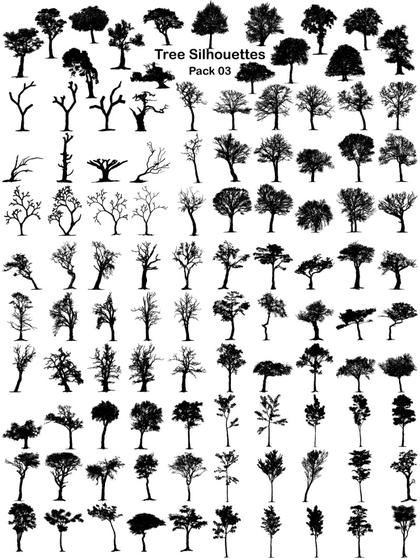 25 Best Tree Silhouette Images set (Free and Premium)