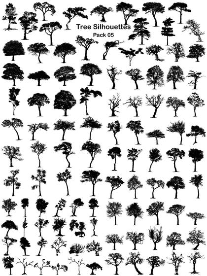 Tree Silhouettes Pack 05
