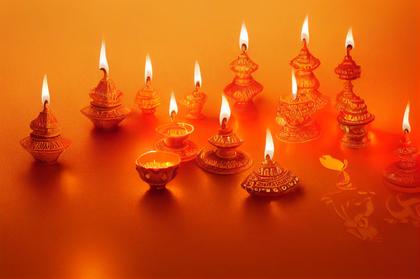Orange Diwali Image