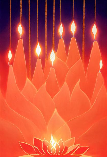 Orange Happy Diwali Design